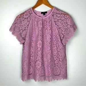 Size Small-J. Crew Orchid Color Lace Blouse